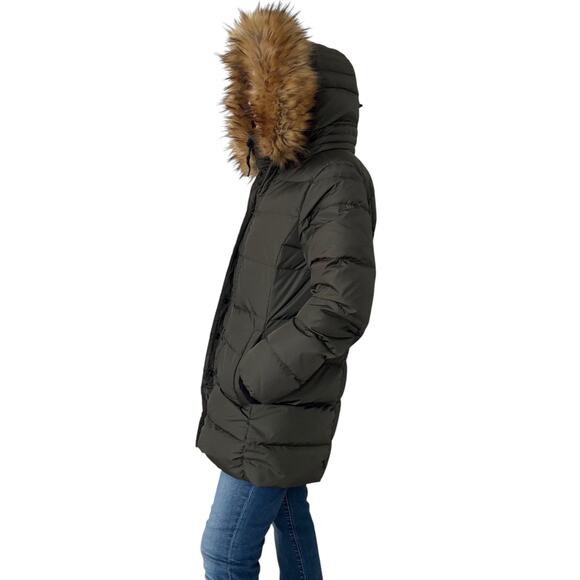 S13 DOWN PUFFER COAT WITH HOOD WATER RESISTANT WINDPROOF WOMEN SIZE SMALL - Picture 5 of 16